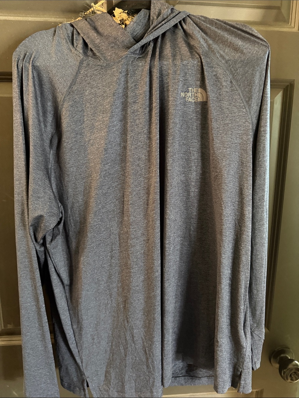 *NWOT* The North Face Men's Hooded Performance Top - Heather Blue - Sz. XL